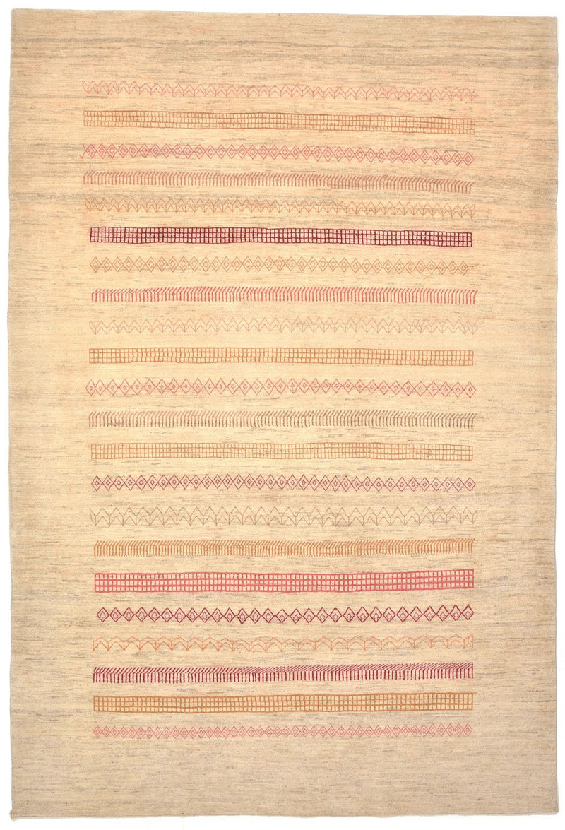 Gabbeh Tæppe - Loribaft Persisk - 301 x 205 cm - sand