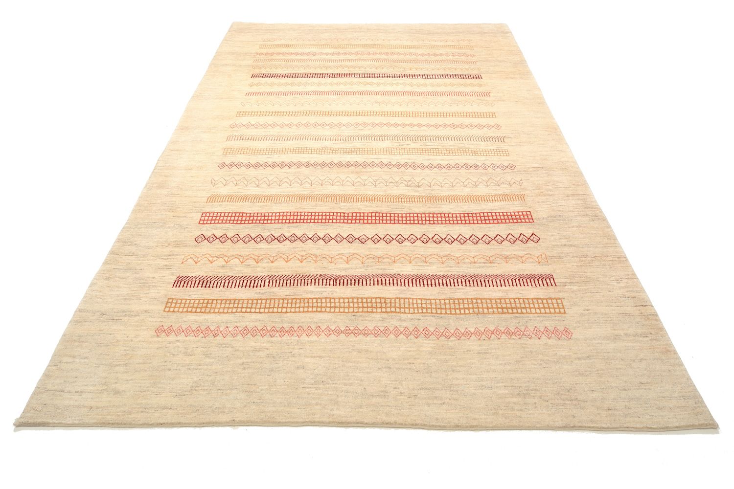 Gabbeh Tæppe - Loribaft Persisk - 301 x 205 cm - sand