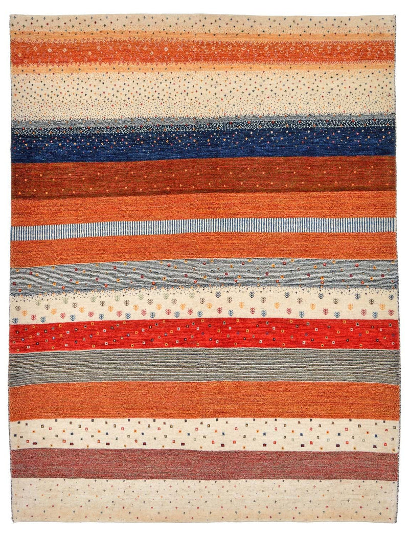 Gabbeh Tæppe - Loribaft Persisk - 213 x 160 cm - flerfarvet