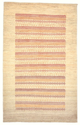 Gabbeh Tæppe - Loribaft Persisk - 206 x 128 cm - sand