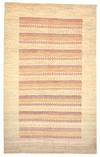 Gabbeh Tæppe - Loribaft Persisk - 206 x 128 cm - sand