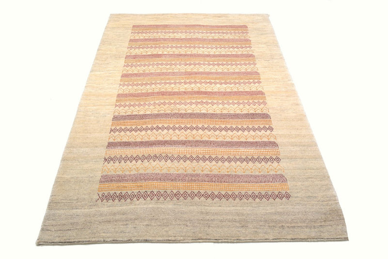 Gabbeh Tæppe - Loribaft Persisk - 206 x 128 cm - sand