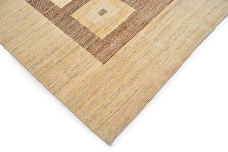 Gabbeh Tæppe - Loribaft Persisk - 384 x 265 cm - lys brun