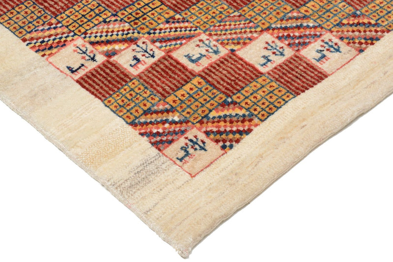 Gabbeh Tæppe - Loribaft Persisk - 142 x 101 cm - rød