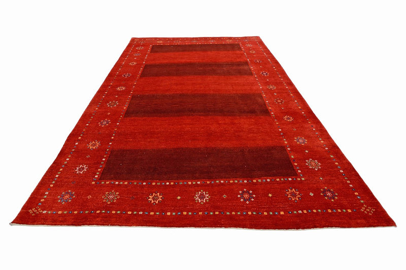 Gabbeh Tæppe - Loribaft Persisk - 332 x 230 cm - rød