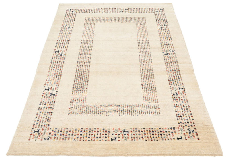 Gabbeh Tæppe - Loribaft Persisk - 180 x 120 cm - beige
