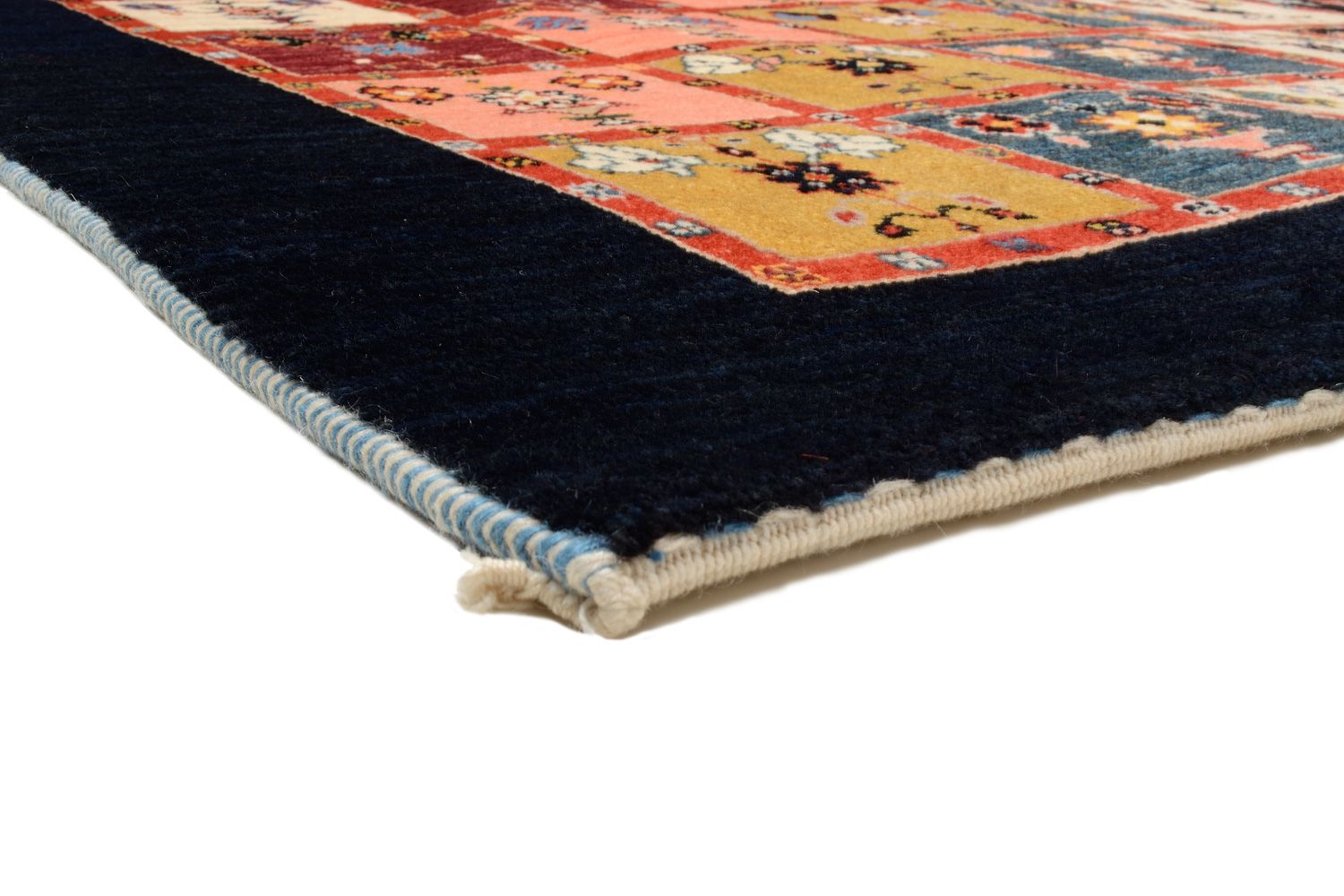 Gabbeh Tæppe - Loribaft Persisk - 195 x 153 cm - farvet