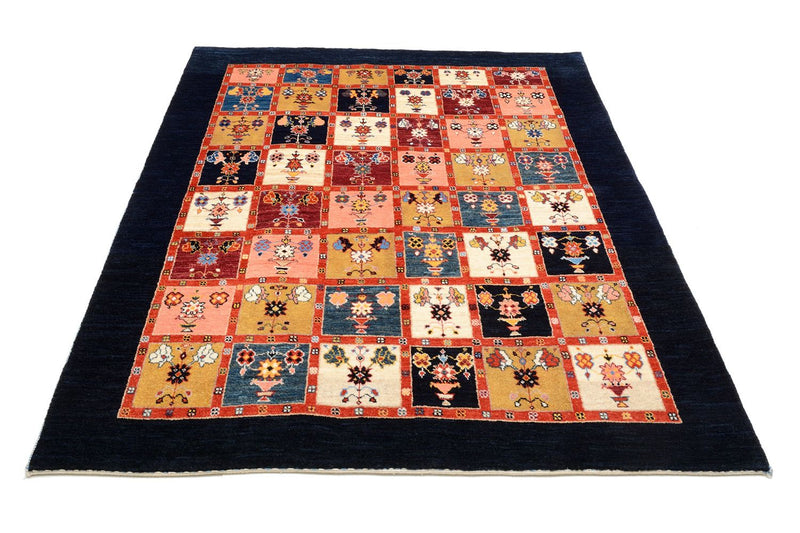 Gabbeh Tæppe - Loribaft Persisk - 195 x 153 cm - farvet