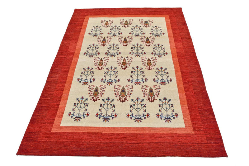 Gabbeh Tæppe - Loribaft Persisk - 298 x 200 cm - rød