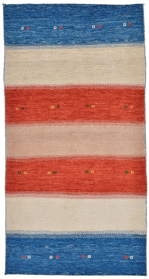 Gabbeh Tæppe - Loribaft Persisk - 198 x 101 cm - flerfarvet