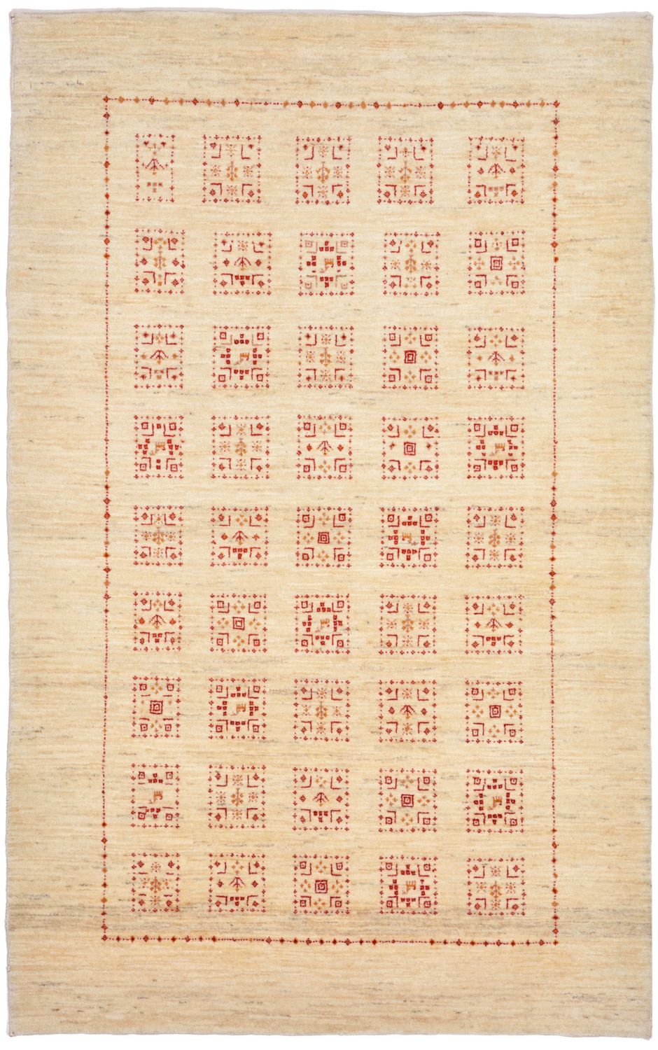 Gabbeh Tæppe - Loribaft Persisk - 174 x 106 cm - beige