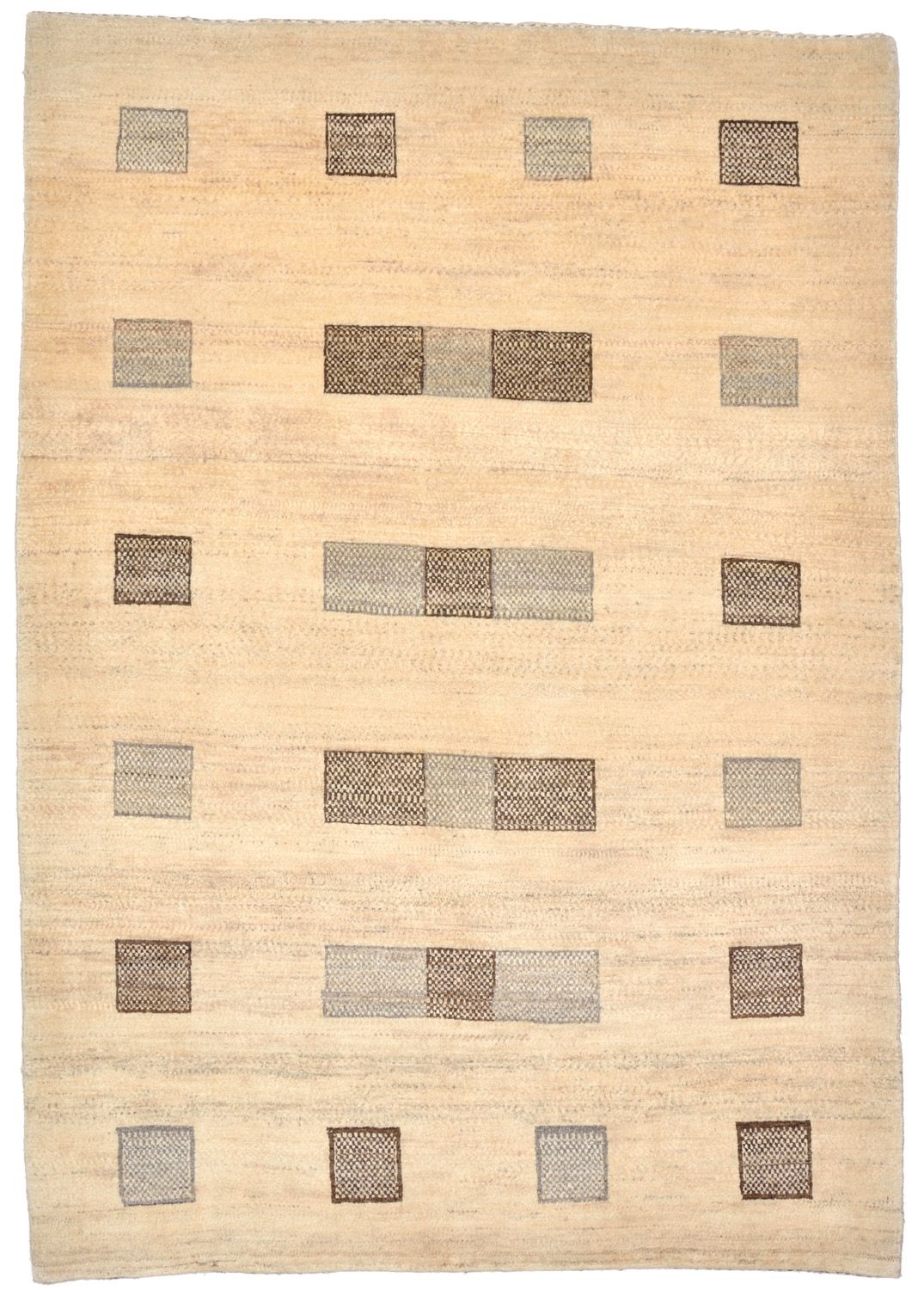 Gabbeh Tæppe - Loribaft Persisk - 179 x 125 cm - lys brun