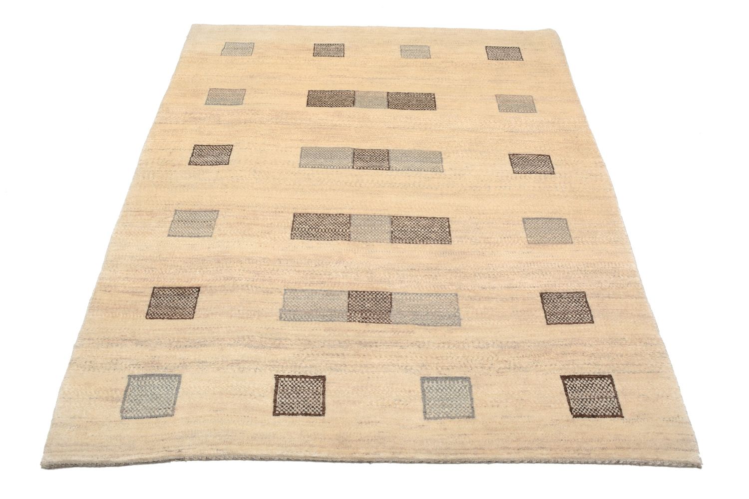 Gabbeh Tæppe - Loribaft Persisk - 179 x 125 cm - lys brun