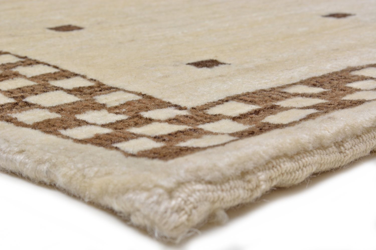 Gabbeh Tæppe - Loribaft Persisk - 108 x 71 cm - sand