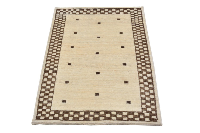 Gabbeh Tæppe - Loribaft Persisk - 108 x 71 cm - sand