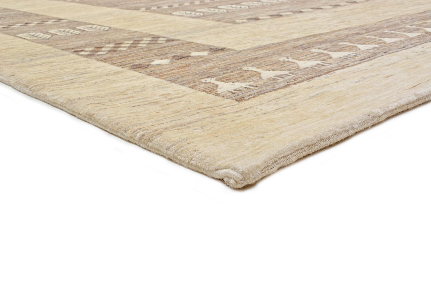 Gabbeh Tæppe - Loribaft Persisk - 253 x 203 cm - sand