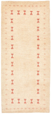Løber Gabbeh Tæppe - Loribaft Persisk - 201 x 85 cm - beige