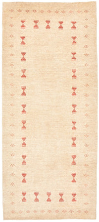 Løber Gabbeh Tæppe - Loribaft Persisk - 201 x 85 cm - beige