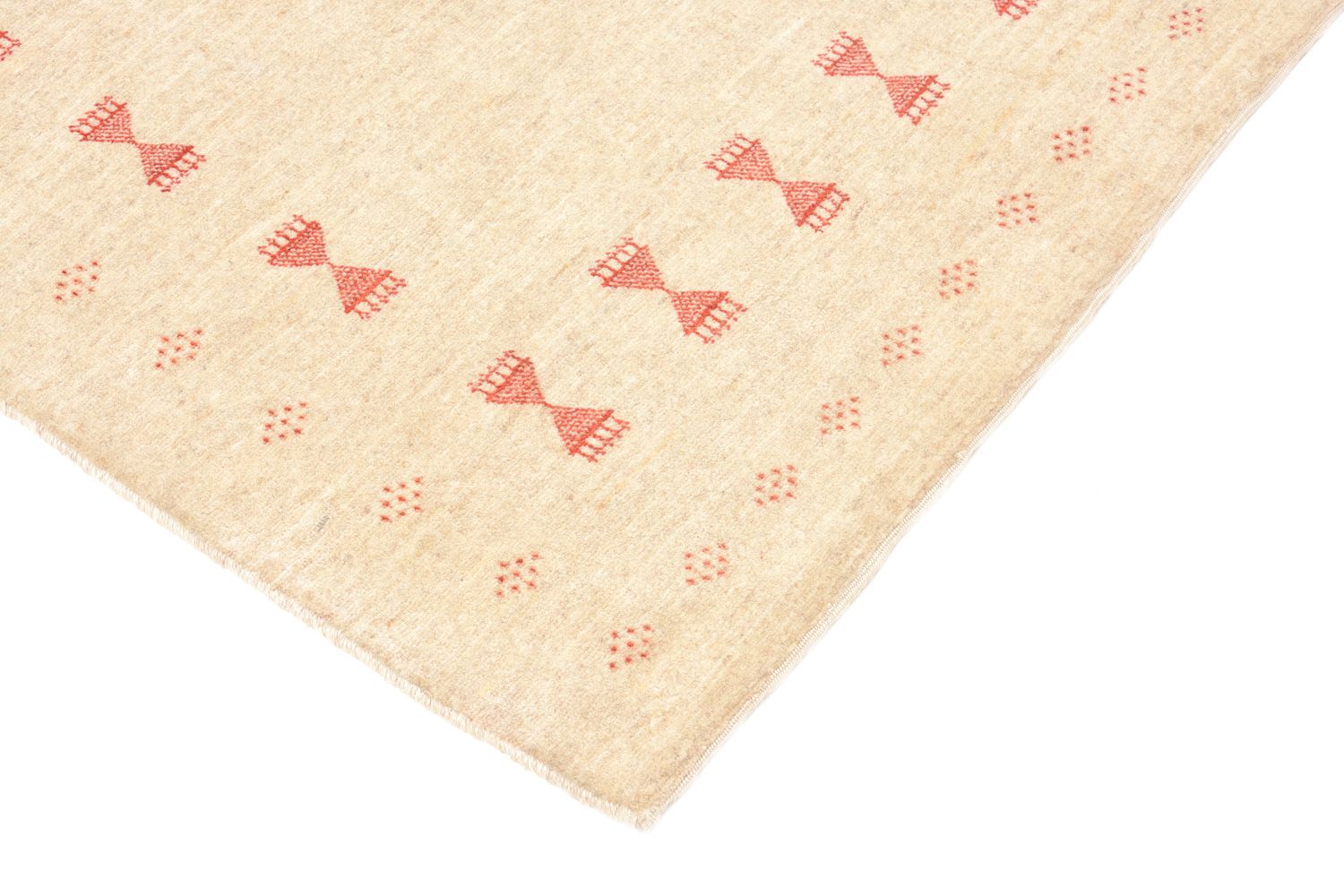 Løber Gabbeh Tæppe - Loribaft Persisk - 201 x 85 cm - beige