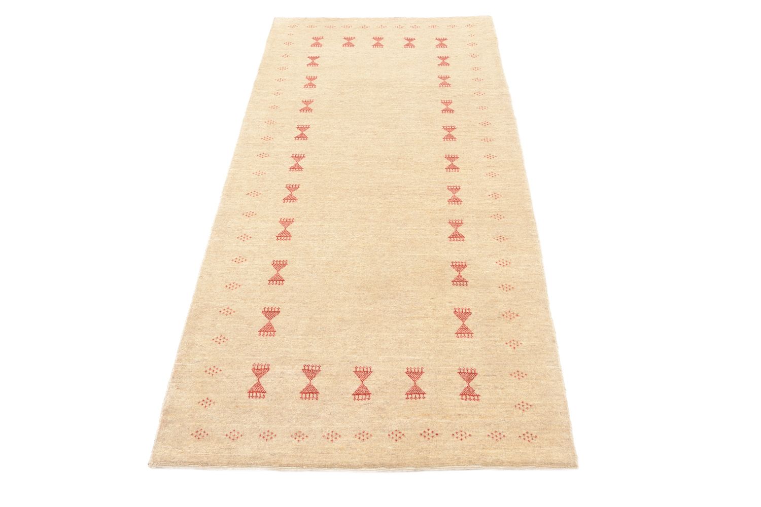 Løber Gabbeh Tæppe - Loribaft Persisk - 201 x 85 cm - beige