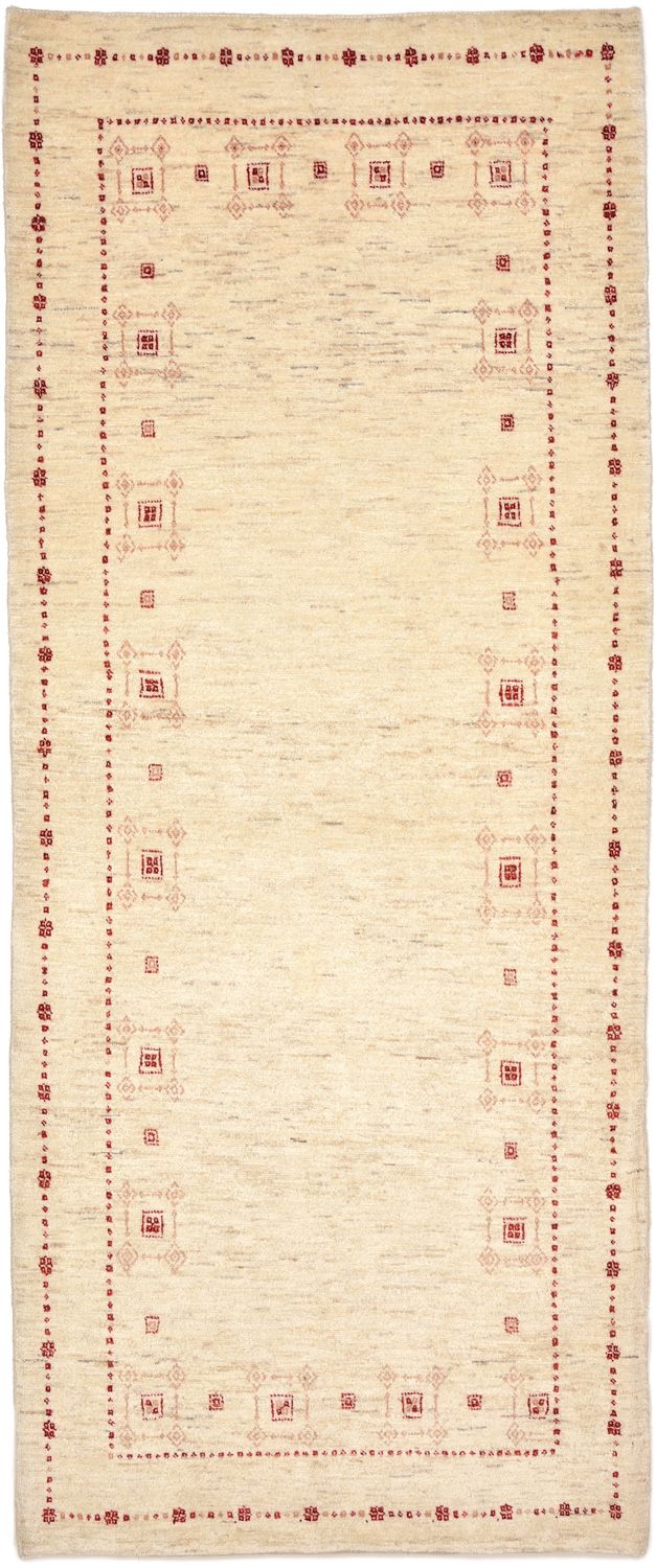 Løber Gabbeh Tæppe - Loribaft Persisk - 202 x 82 cm - natur