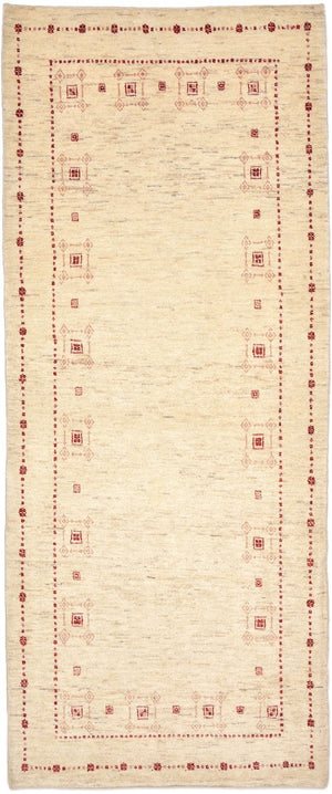 Løber Gabbeh Tæppe - Loribaft Persisk - 202 x 82 cm - natur