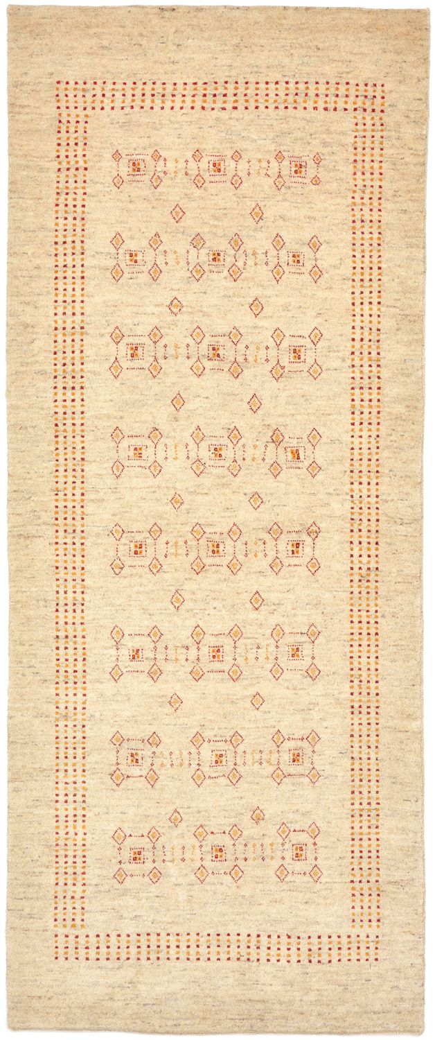 Løber Gabbeh Tæppe - Loribaft Persisk - 195 x 79 cm - beige