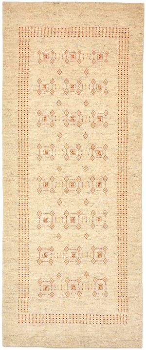 Løber Gabbeh Tæppe - Loribaft Persisk - 195 x 79 cm - beige