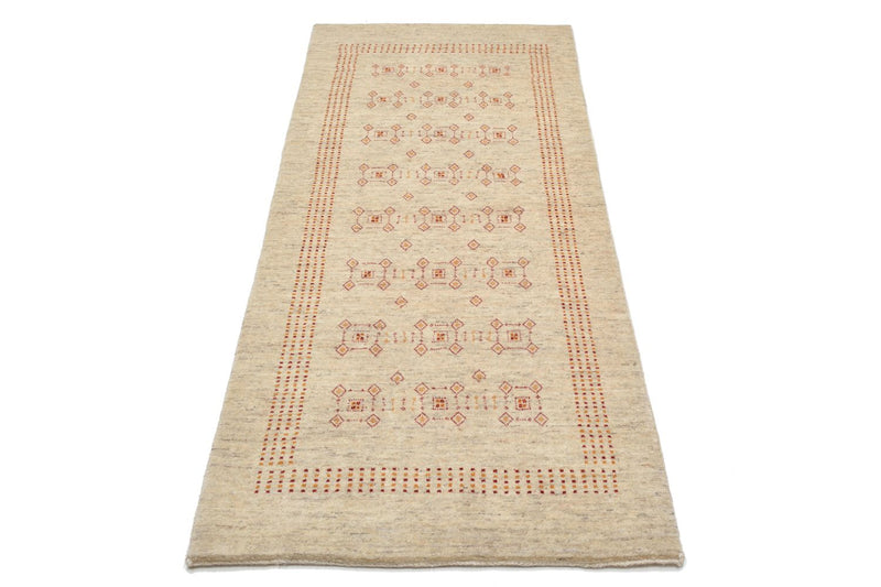Løber Gabbeh Tæppe - Loribaft Persisk - 195 x 79 cm - beige