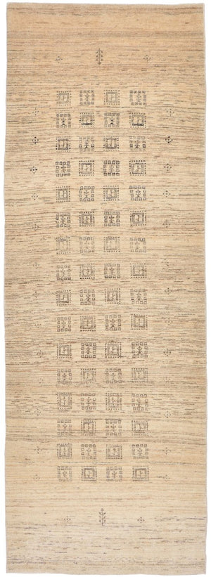 Løber Gabbeh Tæppe - Loribaft Persisk - 247 x 84 cm - sand