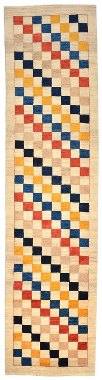 Løber Gabbeh Tæppe - Loribaft Persisk - 381 x 93 cm - flerfarvet