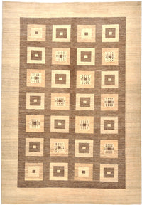 Gabbeh Tæppe - Loribaft Persisk - 380 x 264 cm - brun