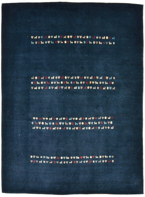 Gabbeh Tæppe - Loribaft Persisk - 209 x 154 cm - blå