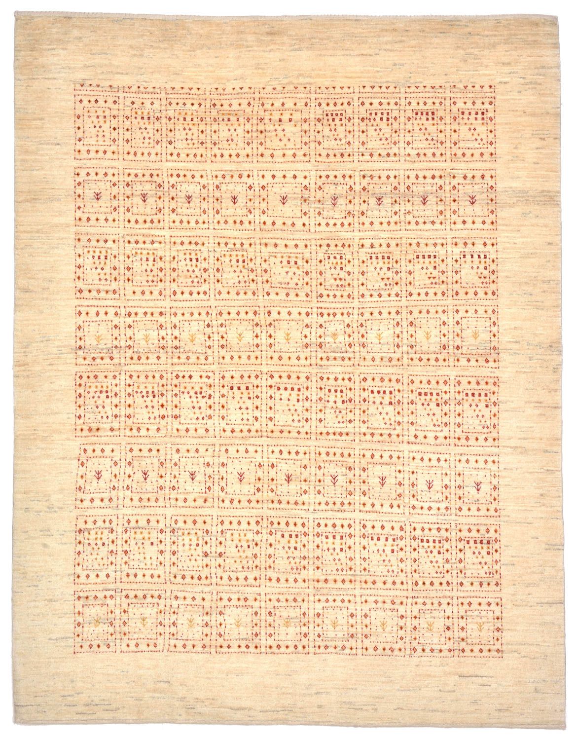 Gabbeh Tæppe - Loribaft Persisk - 202 x 157 cm - beige