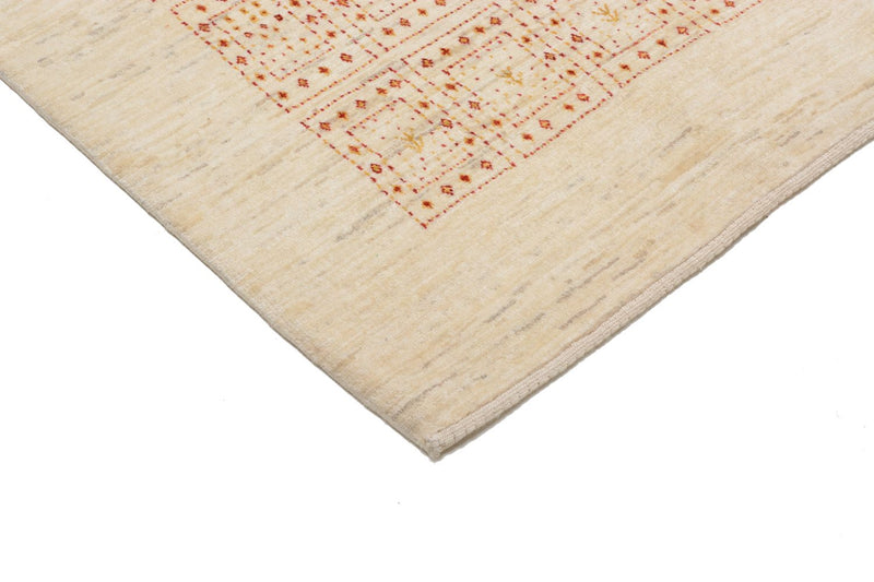 Gabbeh Tæppe - Loribaft Persisk - 202 x 157 cm - beige