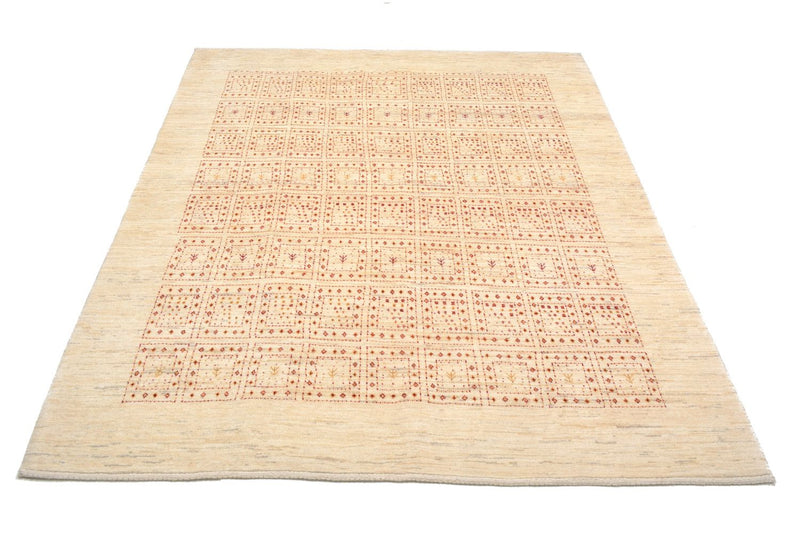 Gabbeh Tæppe - Loribaft Persisk - 202 x 157 cm - beige