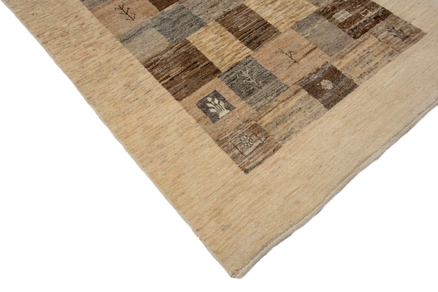 Løber Gabbeh Tæppe - Loribaft Persisk - 512 x 101 cm - lys brun