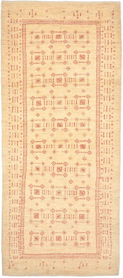 Løber Gabbeh Tæppe - Loribaft Persisk - 195 x 85 cm - beige
