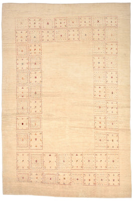 Gabbeh Tæppe - Loribaft Persisk - 299 x 202 cm - natur