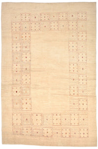 Gabbeh Tæppe - Loribaft Persisk - 299 x 202 cm - natur