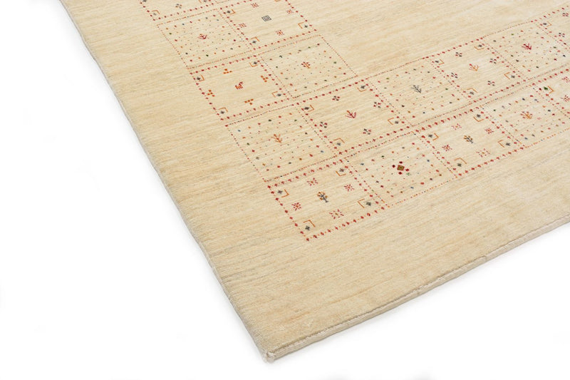 Gabbeh Tæppe - Loribaft Persisk - 299 x 202 cm - natur