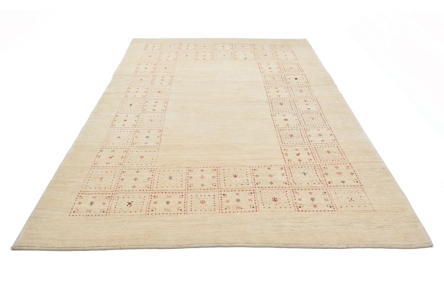 Gabbeh Tæppe - Loribaft Persisk - 299 x 202 cm - natur