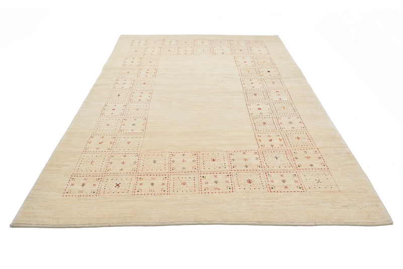 Gabbeh Tæppe - Loribaft Persisk - 299 x 202 cm - natur
