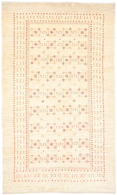 Gabbeh Tæppe - Loribaft Persisk - 201 x 119 cm - beige