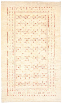 Gabbeh Tæppe - Loribaft Persisk - 201 x 119 cm - beige