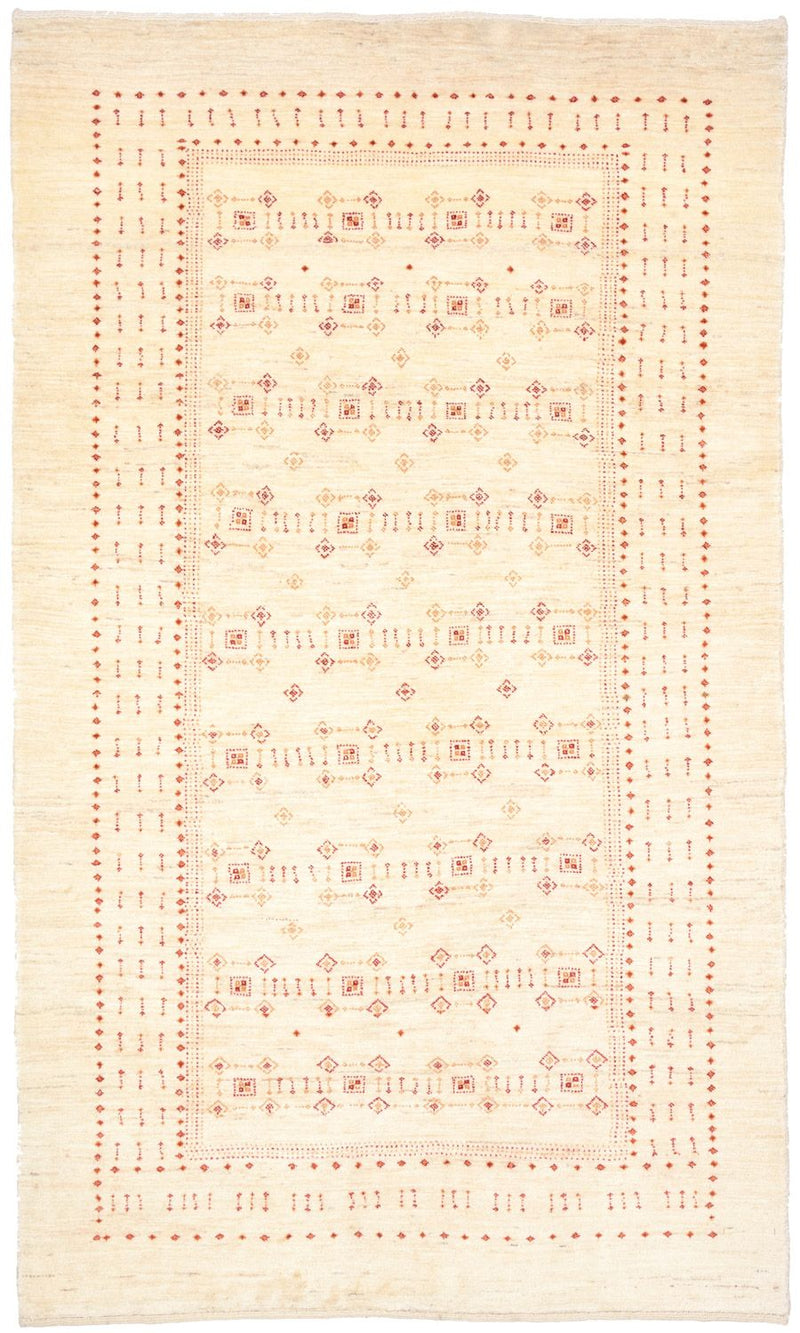 Gabbeh Tæppe - Loribaft Persisk - 201 x 119 cm - beige