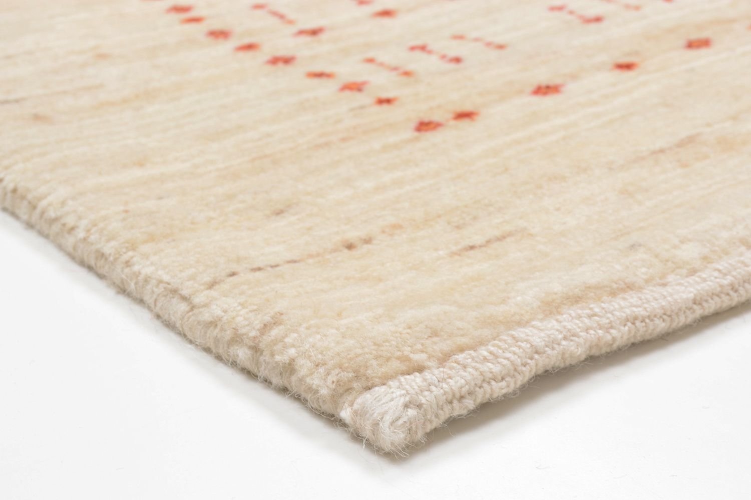 Gabbeh Tæppe - Loribaft Persisk - 201 x 119 cm - beige