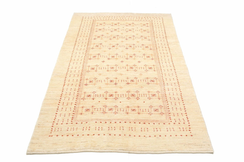 Gabbeh Tæppe - Loribaft Persisk - 201 x 119 cm - beige