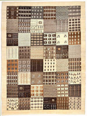Gabbeh Tæppe - Loribaft Persisk - 247 x 187 cm - brun
