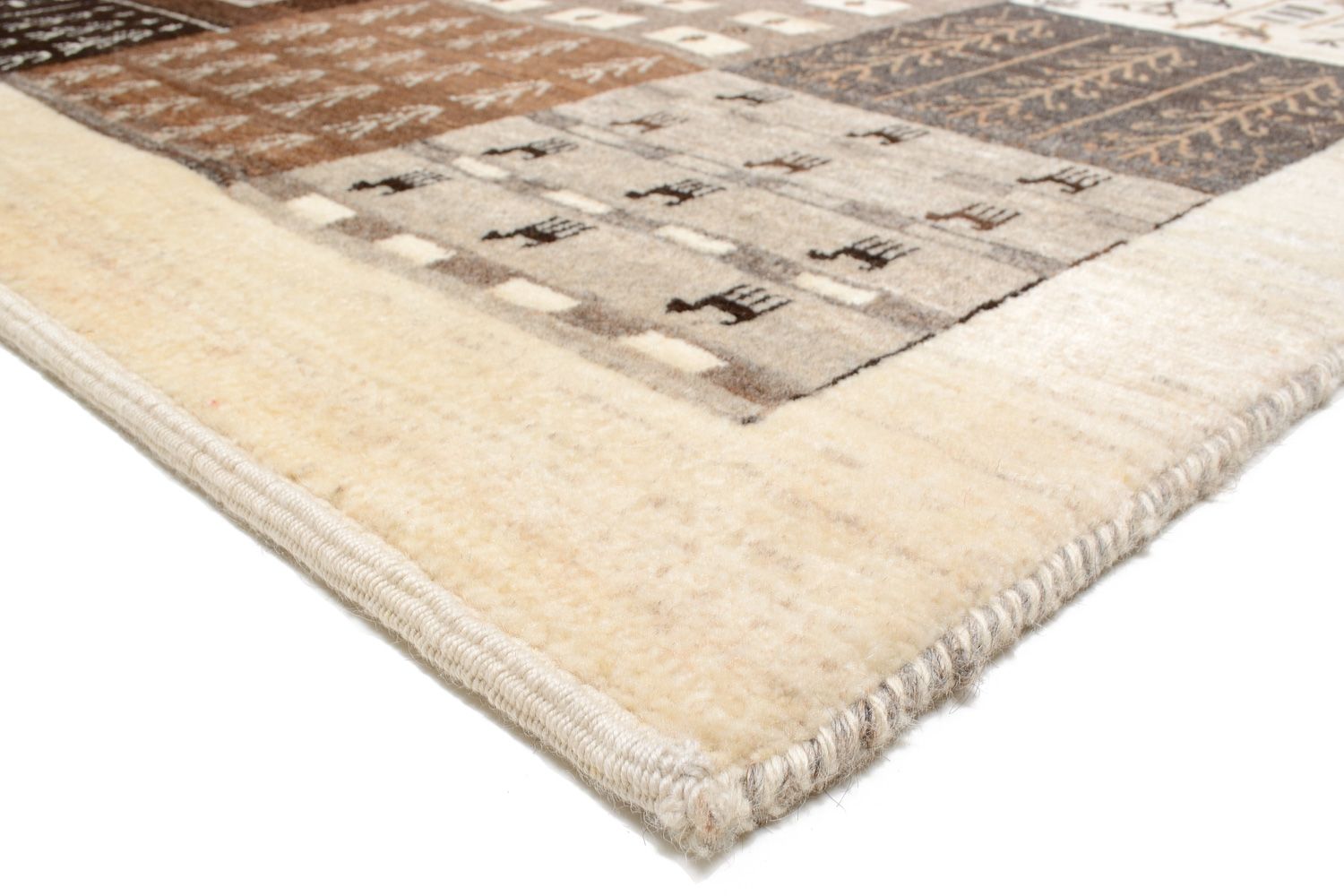Gabbeh Tæppe - Loribaft Persisk - 247 x 187 cm - brun